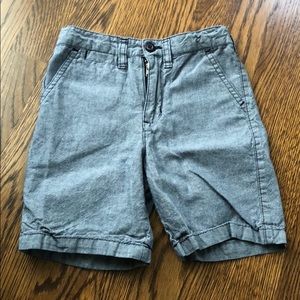 Chambray shorts with adjustable waistband